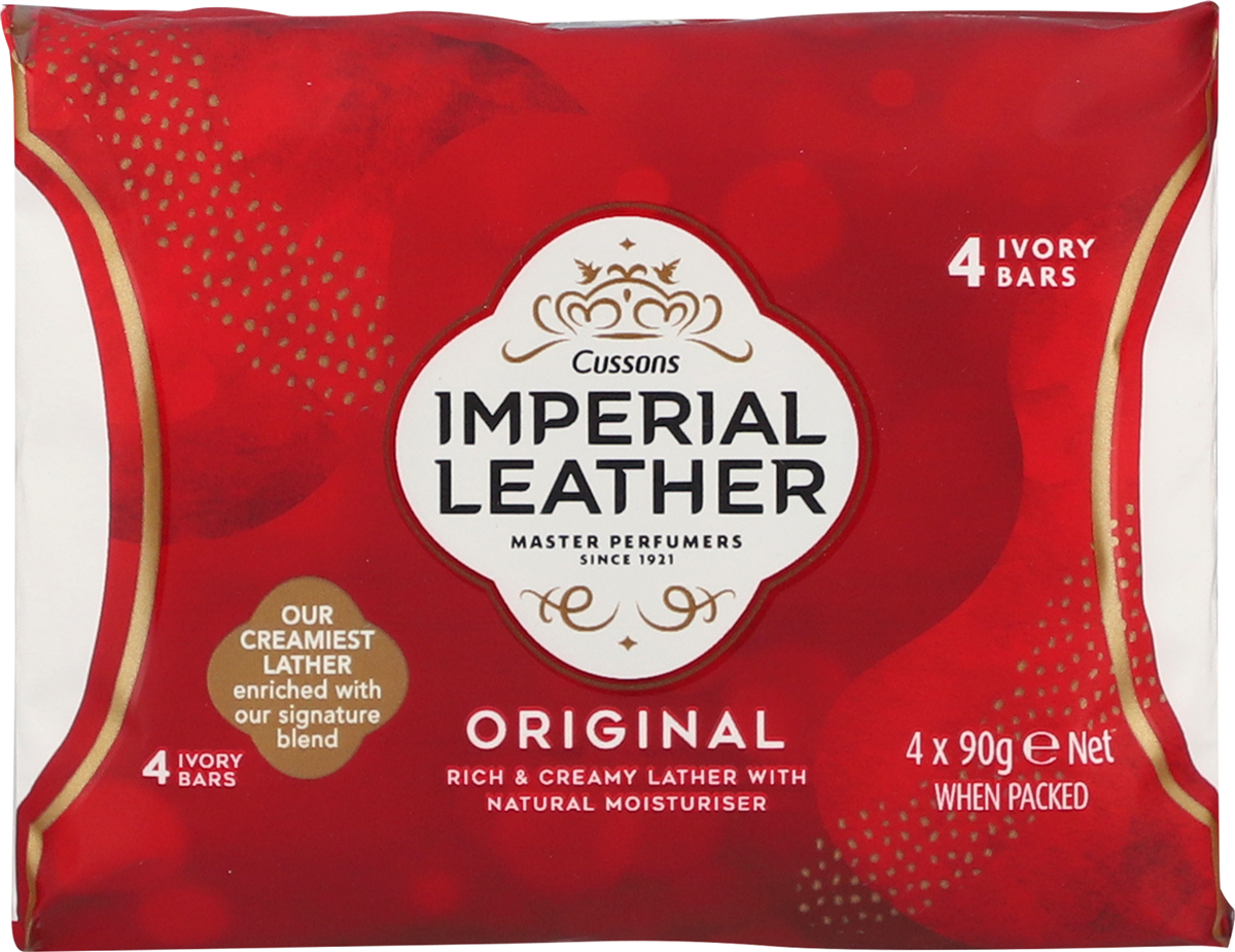 Buy Imperial Leather Original 4 Ivory Bars 4x90g - Premium Quality Toiletries Online - Product Image Buy Imperial Leather Original 4 Ivory Bars 4x90g - Premium Quality Toiletries Online - Product Image
